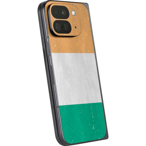 Ivory Coast Flag Distressed Google Pixel 9 Pro Fold Skin